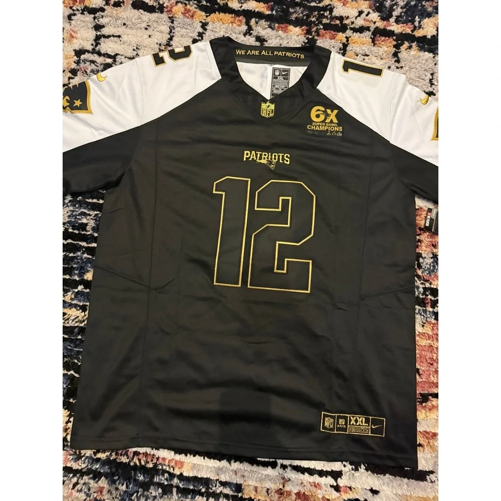 Tom Brady New England Patriots black jersey Size XXL #NFL #gridiron